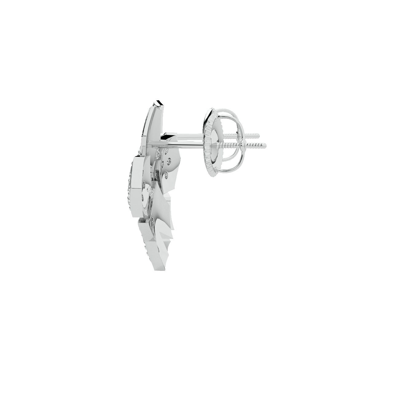 Gladys Round Diamond Stud Earrings